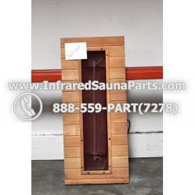 WOOD BENCHS + HEATERS - HEMLOCK WOOD BENCH + HEATER + RED COVER ( 36.7" x 16.2" ) 2