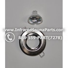COMPLETE LIGHT ASSEMBLY 110V / 120V - COMPLETE LIGHT ASSEMBLY 1 HOUSING IN SILVER FINISH WITH 1 BULB 110V / 120V 2