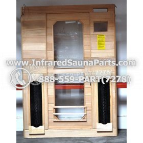 WOOD SAUNA WALLS - HEMLOCK WOOD SAUNA PANEL + DOOR ( 69.5" x 50" ) 5