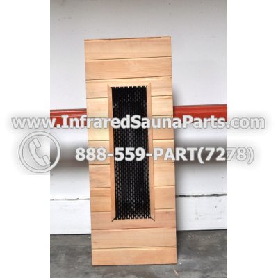 WOOD BENCHS + HEATERS - HEMLOCK WOOD BENCH + HEATHER + BLACK COVER ( 41.6" x 15.7" ) 1