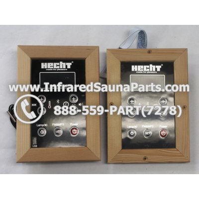 CIRCUIT BOARDS WITH  FACE PLATES - CIRCUIT BOARD WITH FACEPLATE FOR HECHT INFRARED SAUNA WITH USB MP3 FM  PLAYER  STYLE 1 COMBO SET 1